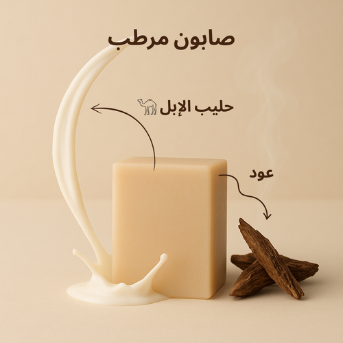 Natural Loofah with Pocket & Camel Milk Handmade Soap – Oud